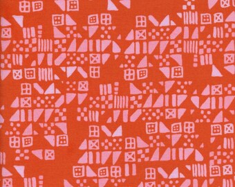 1 Yard Clover by Alexia Marcelle Abegg for Cotton and Steel 4029-2 Tiny Tiles Persimmon