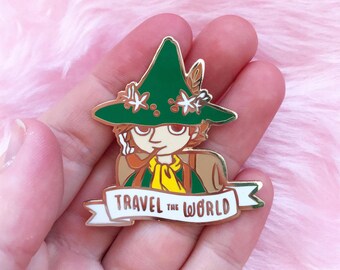 Travel the World hard enamel lapel pin