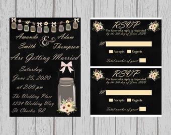 Wedding Invitation & RSVP Set