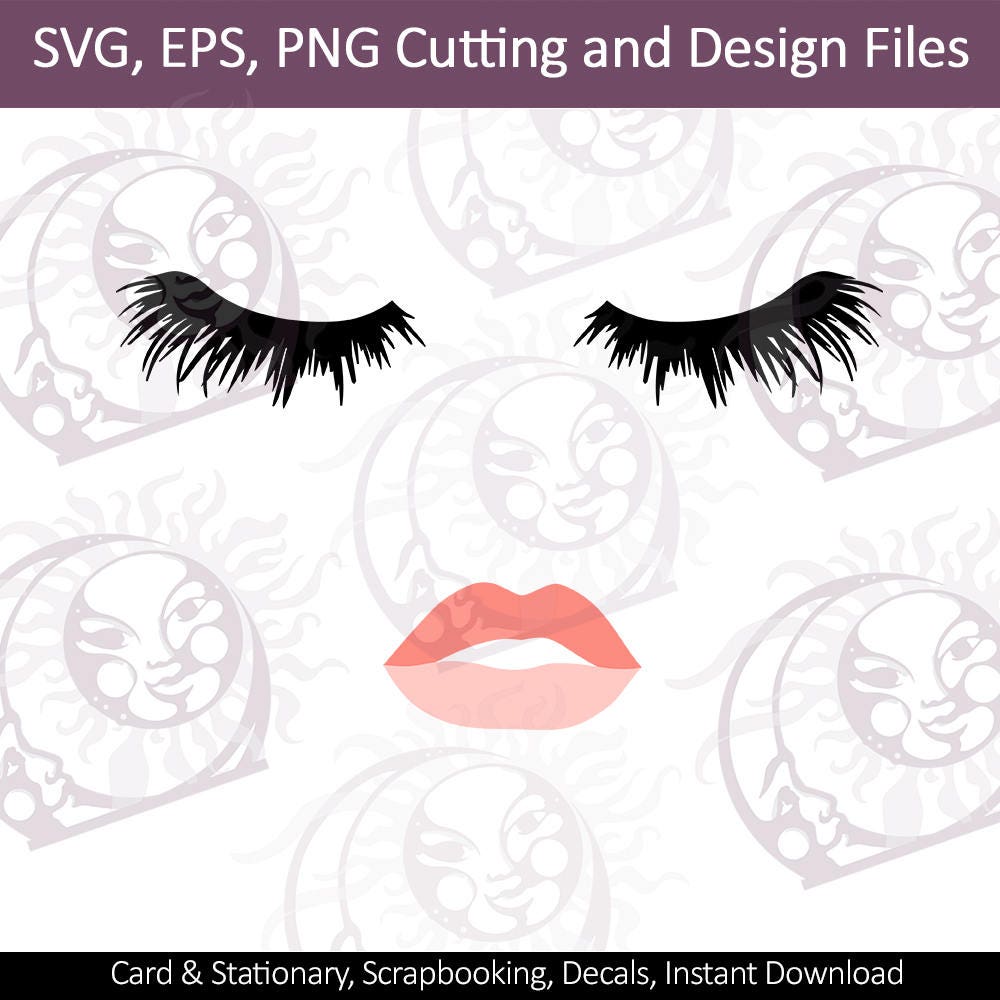 Download Eyelashes Girl SVG Lips Lashes SVG Eyelashes Lips SVG