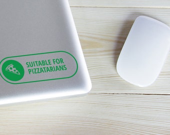 Pizzatarian Vinyl Laptop Decal Sticker