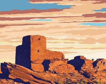 Wupatki National Monument, Arizona (Art Prints available in multiple sizes)