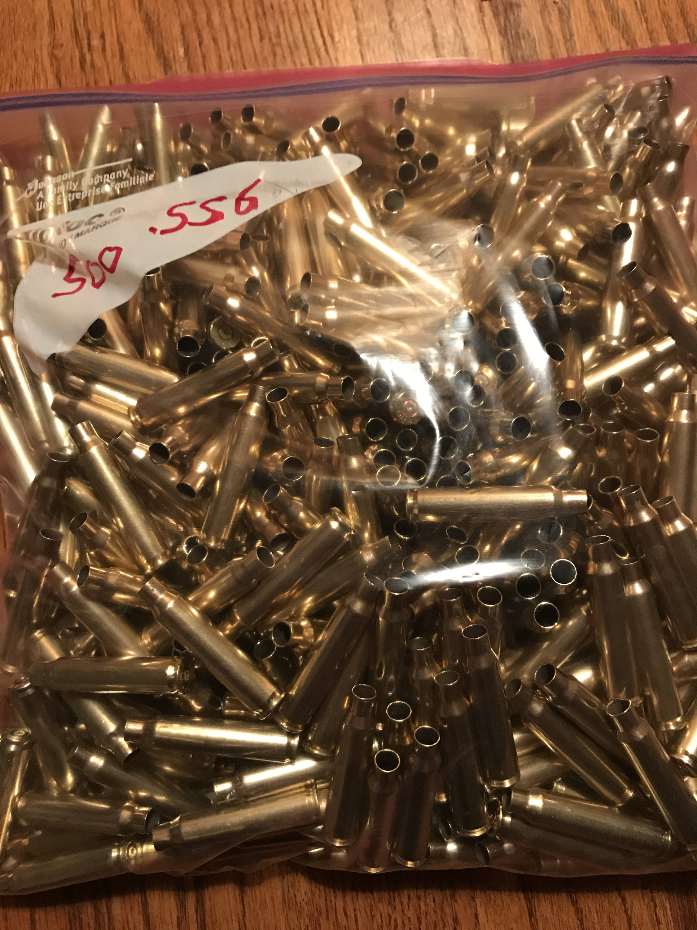 5.56 Brass Casings 500 Count