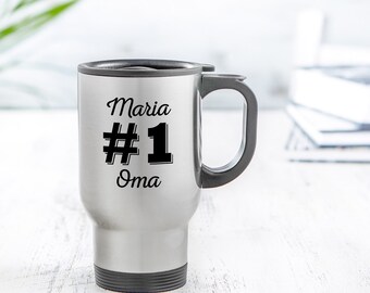 Thermobecher bedruckt - #1 Oma Edelstahlbecher bedrucken Coffee to Go Becher für Großmutter Muttertag