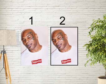 Supreme X Mike Tyson Poster - Street Urban Artwork Print - Michael Gerard Tyson Poster - Former Legendery Boxer - Size 13x20" 24x36" 32x48"