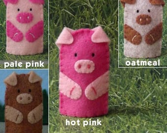 Little Piggy Finger Puppet - Felt Pig Puppet - Felt Finger Puppet Pig - Farm Animal Puppet - Pig Finger Puppet