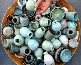3 handmade miniature pots. *GRAB BAG* artist's choice - 3 for 25 dollars - please read Item Details