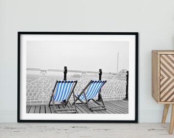 Brighton Beach Chairs - Urban Photography - DIGITAL DOWNLOAD / Printable Wall Art