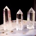 Quartz Crystal - 2-3 inch natural polished prism - wire wrap jewelry display - clear to white large point flat bottom tower obelisk stone