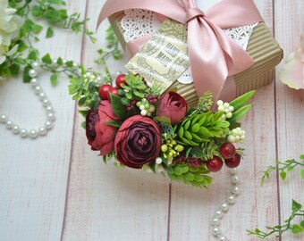 Hair comb Wedding comb Flower hair comb Floral hair comb Wedding flower comb Bridal hair comb Wedding accessories Gift for her