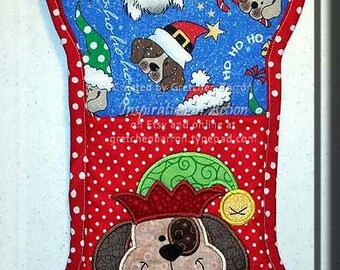 Dog Christmas Stocking, Darling Bone-Shaped, personalized, pets, dog, bone