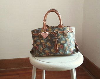 90s Dooney and Bourke teen gift tween birthday black bee tassel bag small purse limited edition