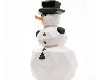 SNOWMAN CHARLIE | Printable template | DIY | Papercraft