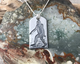 Sasquatch Fine Silver Pendant