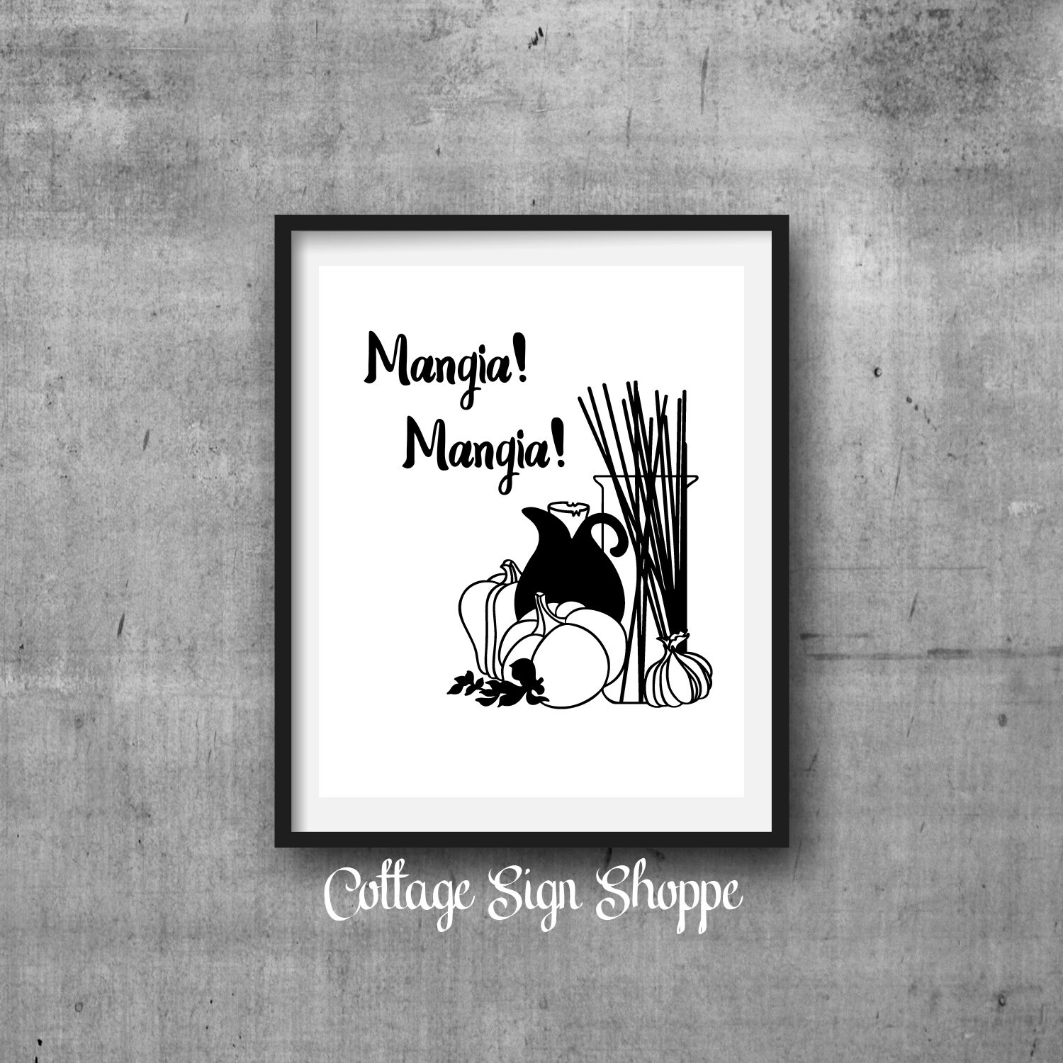 Mangia Mangia Eat Eat Italian Wall Art Restaurant Wall