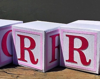 Alphabet Blocks - Baby Shower - Baby Blocks - Nursery Decor - Blocks - Baby Decor - Alphabet - Letter Blocks - ABC Blocks - Custom Blocks