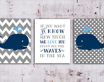 Whale Nursery art print nautical decor, Whale Nursery Printable in Navy Blue and Gray,Set of 3, if you want to know how