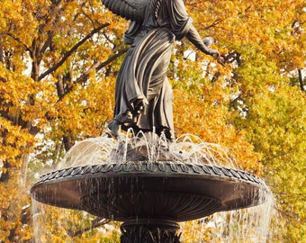 Angel of the Waters - Bethesda Fountain in autumn Central Park NYC