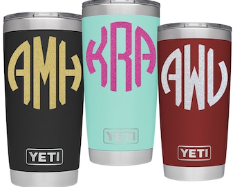 Yeti monogram decal, yeti decal for woman, decals for yeti, decals for yeti cups, yeti decal, yeti cup decal, yeti sticker
