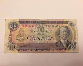 1971 Canadian Ten Dollar Bill