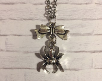 Silver Signature-Style Charm Pendant Necklace // *The Itsy Bitsy Spider*