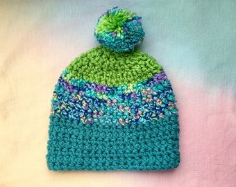 Crocheted warm winter beanie!