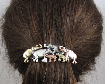 Elephant French Barrette 80mm- Elephant Hair Clip- French Barrette- Hair Accessories