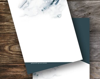 Personalized stationery set / flat notecards