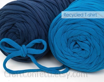 T-Shirt yarn Spaghetti yarn T shirt yarn Recycled yarn Fabric yarn Tee shirt yarn Chunky cotton yarn Necklaces yarn Home decor yarn / 5m