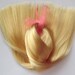 Doll Hair-Cream Blonde 16-18"-Bjd wig-custom.Monster High-Msd-Blythe-suri alpaca-mohair-Minifee-Pullip-Ever After High-Dollfie-MLP-weft-long