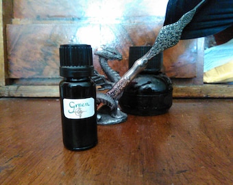 Natural dark green ink, handmade