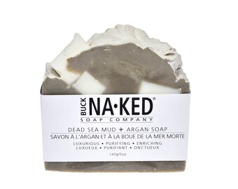 Natural Soap Dead Sea Mud & Argan Soap - Dead Sea Soap, Natural Soap, Mud Soap, Vegan Soap, Cold Process Soap, Detox Soap, Glycerin Soap