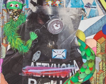 Hulk mix media street art digital print