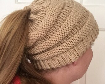 Messy Bun Beanie
