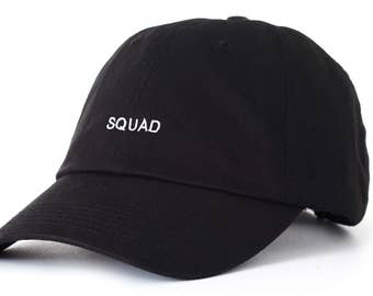Black Dad Cap Squad Low Profile Hat **Free Domestic Shipping**