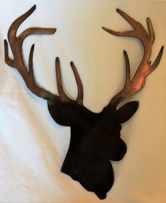 Items similar to Metal Deer Head Wall Hanging on Etsy