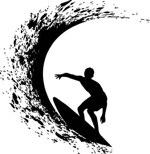 Beach Surfboard Sun Surfer Water Man Surfing Summer Wave