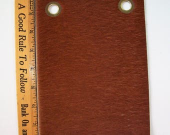 hair on hide rust brown 6x8