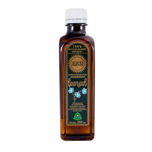 Organic Linseed unrefined Oil from Vologda, Russia 250 ml (8.4 oz)