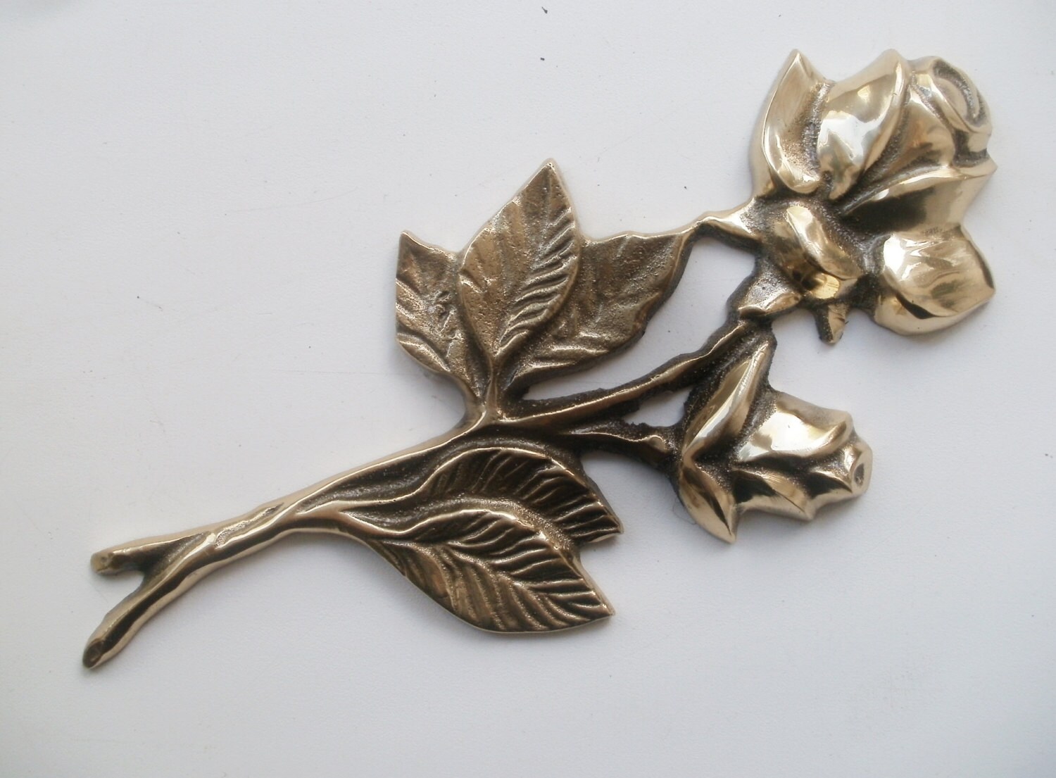 3d roses for headstone Golden decor for monument Solid brass