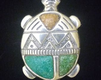 Carolyn Pollack Relios Sterling Mosaic Pin and Pendant