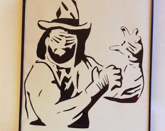 Macho Man Randy Savage Framed Papercut (Custom Colors Available)