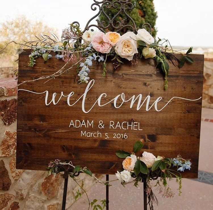Wedding Sign Rustic Wood Wedding Sign Sophia
