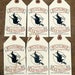 Primitive Witches Brew Tea Feedsack Gift or Scrapbook Tags #1236
