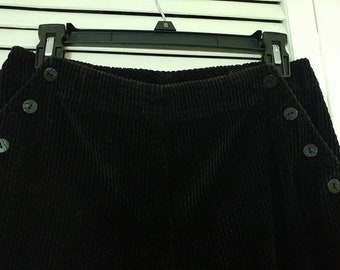 Black and Off white JJill wide wale corduroy sailor pants sz 6/6P