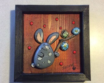 Bunny rock art picture