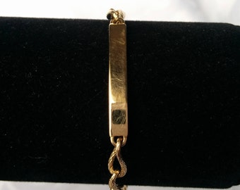 Speidel ID Bracelet ton or, or ton Speidel Bracelet, ID blanc Bracelet, Bracelet
