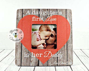 ON SALE Gift For Daddy, A Daughter's First Love Is Her Daddy, First Father's Day Gift, Father's Day Gift, Daddy Daughter Gift, Gift for Dad