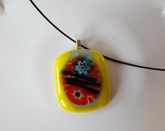 Pretty Yellow Glass Pendant