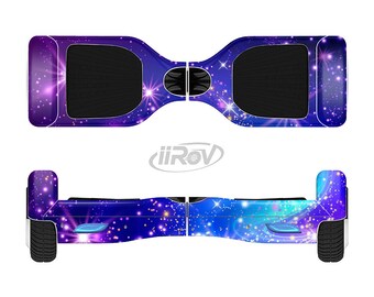 The Glowing Pink & Blue Starry Orbit Full-Body Skin Set for the Smart Drifting SuperCharged iiRov HoverBoard